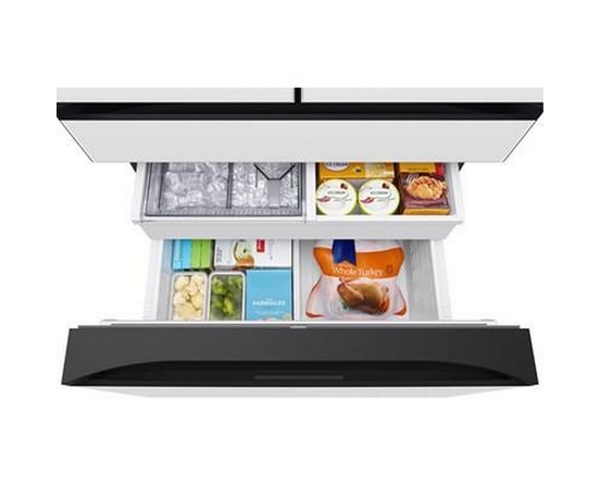 Réfrigérateur quatre portes avec porte à deux battants à profondeur de comptoir de 36 po., 23 pi³ avec machine à glaçons double Samsung - RF23BB8600APAA