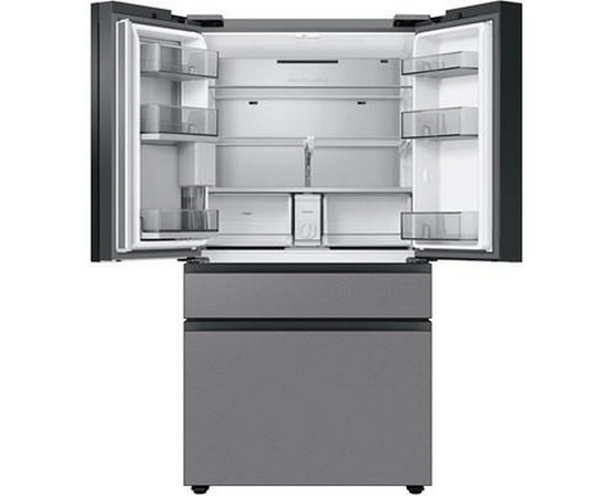Réfrigérateur quatre portes avec porte à deux battants Bespoke de 36 po., 28.8 pi³ avec machine à glaçons double Samsung - RF29BB8600QLAA