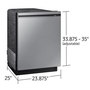 Lave-vaisselle intégré avec connectivité Wi-Fi Samsung - DW80B6060US/AC