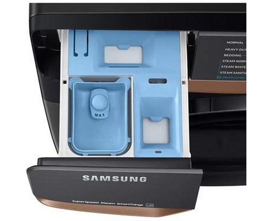 Laveuse à chargement frontal de 5,8 pi³.  avec lavage super rapide et vapeur Samsung - WF50BG8300AV/US