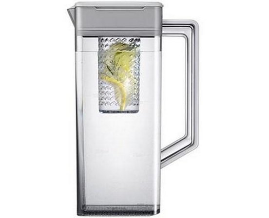 Réfrigérateur trois portes avec porte à deux battants de 33 po, 24,5 pi³. avec Beverage Center™ et pichet d’eau à remplissage automatique Samsung - RF25C5551SR/AA
