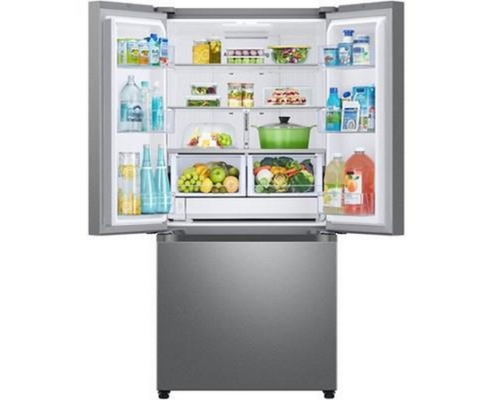 Réfrigérateur trois portes avec porte à deux battants de 33 po, 25 pi³. avec machine à glaçons automatique double avec Ice Bites™ Samsung - RF25C5151SR/AA