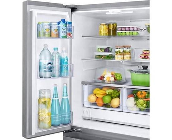 Réfrigérateur trois portes avec porte à deux battants de 33 po, 25 pi³. avec machine à glaçons automatique double avec Ice Bites™ Samsung - RF25C5151SR/AA