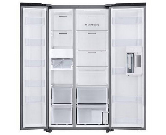 Réfrigérateur côte-à-côte à profondeur de comptoir Bespoke de 36 po, 22,6 pi³. avec centre de breuvage Samsung - RS23CB760012AA