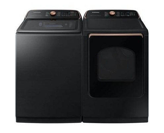 Laveuse à chargement vertical de 6.2 pi³. avec solution de soins pour animaux et distributeur automatique Samsung - WA54CG7550AVA4