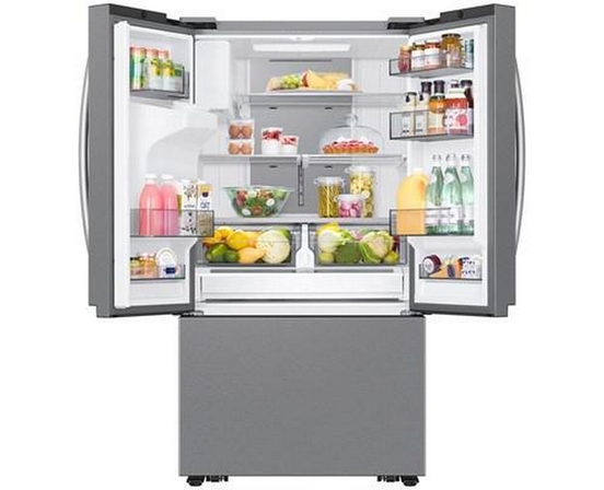 Réfrigérateur trois portes avec porte à deux battants à profondeur de comptoir de 36 po, 25 pi³. avec Family Hub™ Samsung - RF27CG5900SRAC