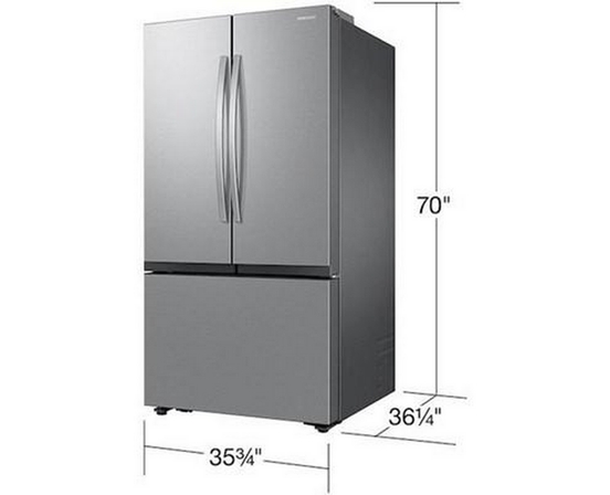 Réfrigérateur trois portes avec porte à deux battants de 36 po, 32 pi³. avec machine à glaçons double Samsung - RF32CG5100SRAA