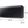 Four à micro-ondes à hotte intégrée Smart Bespoke de 30 po, 2,1 pi³ Samsung - ME21DG6500SR/AC