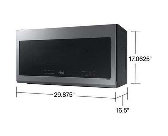 Four à micro-ondes à hotte intégrée Smart de 30 po, 2,1 pi³ Samsung - ME21DG6300SR/AC