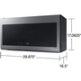 Four à micro-ondes à hotte intégrée Smart de 30 po, 2,1 pi³ Samsung - ME21DG6300SR/AC