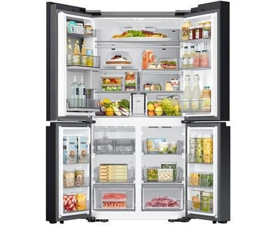 Réfrigérateur quatre portes avec porte à deux battants amovible Bespoke de 36 po, 28,6 pi³. avec Wi-Fi Samsung - RF29DB9600QLAA