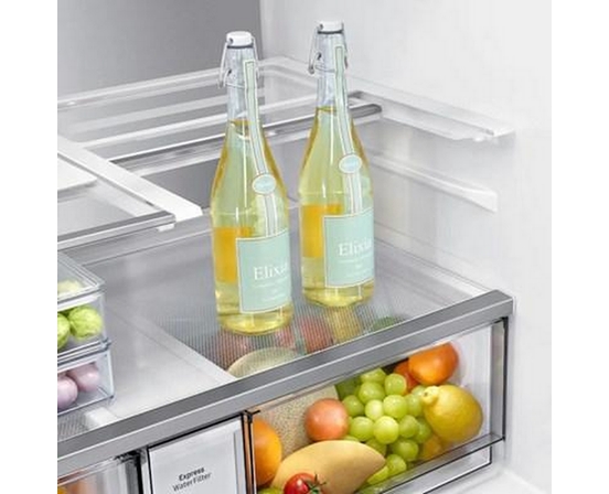 Réfrigérateur quatre portes avec porte à deux battants amovible Bespoke de 36 po, 28,6 pi³. avec Wi-Fi Samsung - RF29DB9600QLAA