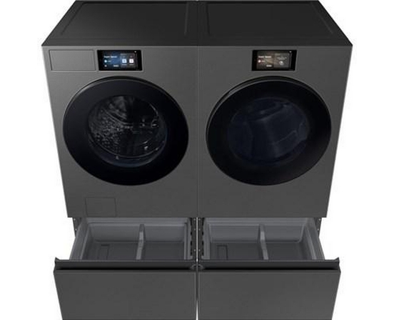 Laveuse frontale Bespoke AI série F90 de 6,1 pi³ avec détection intelligente des tissus Samsung - WF90F53ADSA5