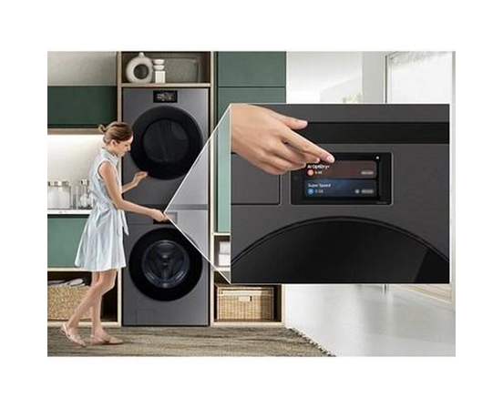 Laveuse frontale Bespoke AI série F90 de 6,1 pi³ avec détection intelligente des tissus Samsung - WF90F53ADSA5