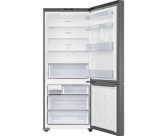 Réfrigérateur à congélateur inférieur à profondeur de comptoir de 28 po, 15 pi³. avec mode d’économie d’énergie intelligent SmartThings AI Samsung - RB15DG6000SRAA