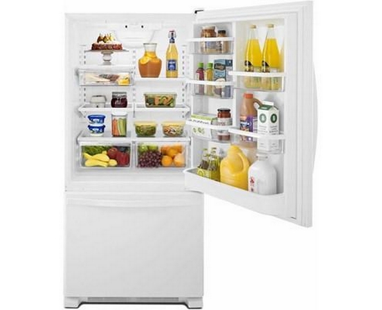 Réfrigérateur à congélateur inférieur de 30 po, 18,6 pi³ Whirlpool - WRB329DFBW
