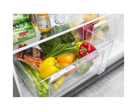 Réfrigérateur à congélateur supérieur amovible de 33 po, 21.3 pi³ avec bac  Flexi-Slide™ Whirlpool - WRT541SZDM
