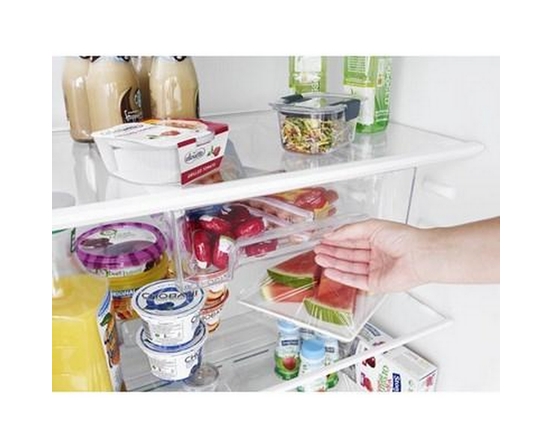 Réfrigérateur à congélateur supérieur amovible de 33 po, 21.3 pi³ avec bac  Flexi-Slide™ Whirlpool - WRT541SZDM