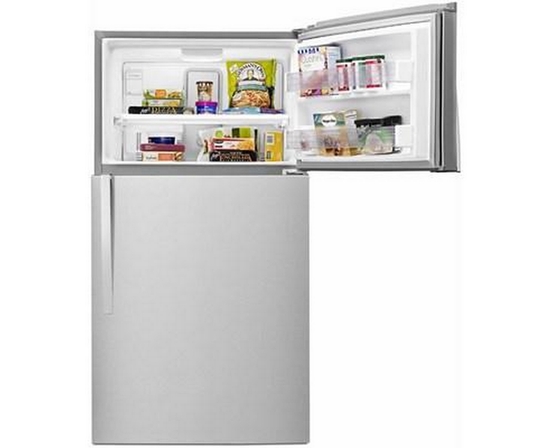 Réfrigérateur à congélateur supérieur amovible de 33 po, 21.3 pi³ avec bac  Flexi-Slide™ Whirlpool - WRT541SZDM