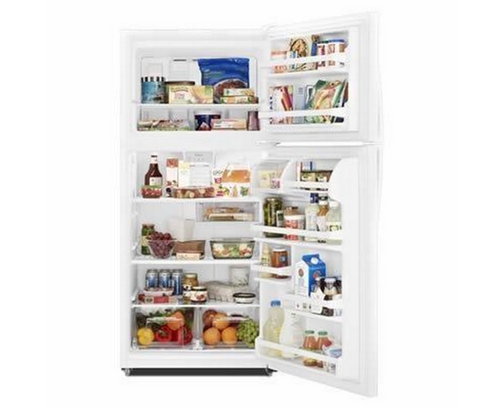 Réfrigérateur à congélateur supérieur de 30 po, 18.25 pi³ Whirlpool - WRT148FZDW