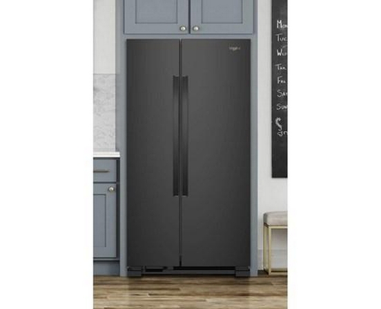 Réfrigérateur côte-à-côte amovible de 33 po, 21.7 pi³ avec dégivrage intelligent Whirlpool - WRS312SNHB