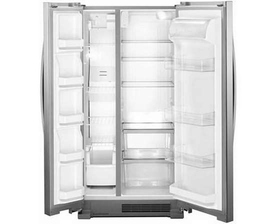 Réfrigérateur côte-à-côte amovible de 33 po, 21.7 pi³ avec dégivrage intelligent Whirlpool - WRS312SNHM
