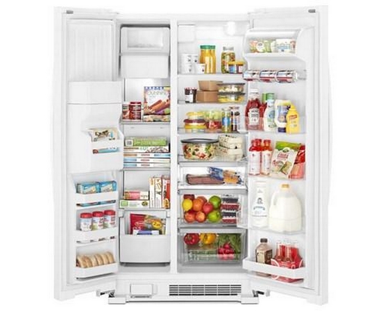 Réfrigérateur côte-à-côte amovible de 33 po, 2,4 pi³ avec distributeur externe de glaçons et eau avec filtration d'eau  EveryDrop™ Whirlpool - WRS331SDHW