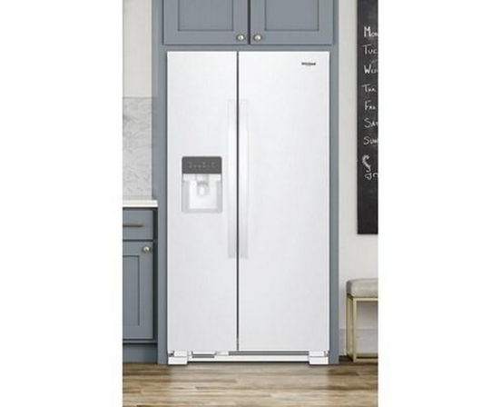 Réfrigérateur côte-à-côte de 36 po, 24,5 pi³ amovible avec distributeur externe de glaçons et d'eau avec filtration d'eau  EveryDrop™ Whirlpool - WRS335SDHW
