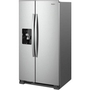Réfrigérateur côte-à-côte de 36 po, 24,5 pi³ amovible avec distributeur externe de glaçons et d'eau avec filtration d'eau  EveryDrop™ Whirlpool - WRS335SDHM