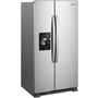 Réfrigérateur côte-à-côte de 36 po, 24,5 pi³ amovible avec distributeur externe de glaçons et d'eau avec filtration d'eau  EveryDrop™ Whirlpool - WRS335SDHM