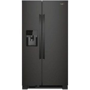 Réfrigérateur côte-à-côte de 36 po, 24,5 pi³ amovible avec distributeur externe de glaçons et d'eau avec filtration d'eau  EveryDrop™ Whirlpool - WRS335SDHB