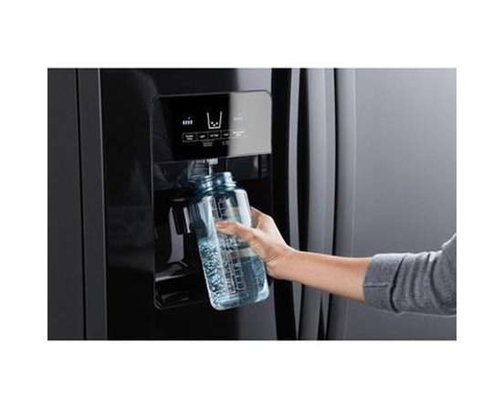 Réfrigérateur côte-à-côte de 36 po, 24,5 pi³ amovible avec distributeur externe de glaçons et d'eau avec filtration d'eau  EveryDrop™ Whirlpool - WRS335SDHB