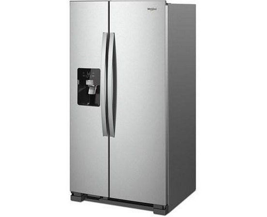 Réfrigérateur côte-à-côte amovible de 36 po, 24,5 pi³ avec distributeur externe de glaçons et eau avec filtration d'eau EveryDrop™ Whirlpool - WRS555SIHZ