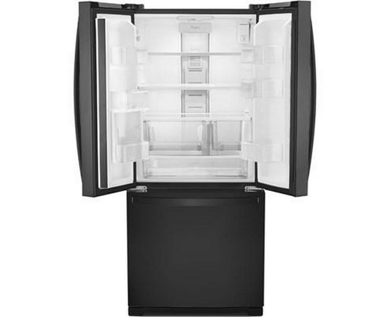 Réfrigérateur trois portes avec porte à deux battants amovible de 30 po, 19,7 pi³. avec distributeur externe d'eau avec filtration EveryDrop® Whirlpool - WRF560SEHB