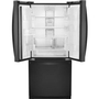 Réfrigérateur trois portes avec porte à deux battants amovible de 30 po, 19,7 pi³. avec distributeur externe d'eau avec filtration EveryDrop® Whirlpool - WRF560SEHB