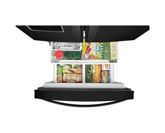 Réfrigérateur trois portes avec porte à deux battants amovible de 30 po, 19,7 pi³. avec distributeur externe d'eau avec filtration EveryDrop® Whirlpool - WRF560SEHB