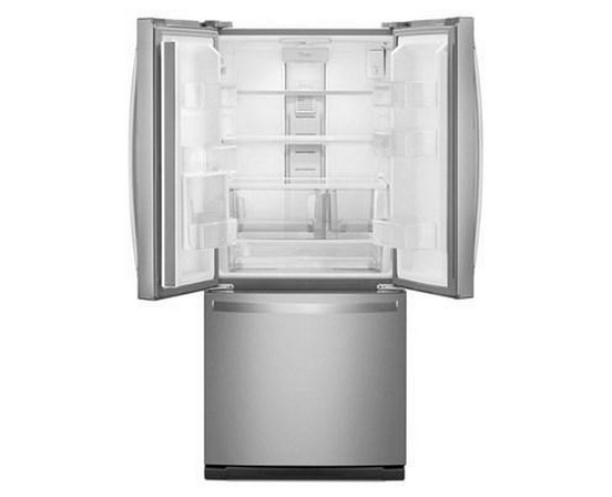 Réfrigérateur trois portes avec porte à deux battants amovible de 30 po, 19,7 pi³. avec distributeur externe d'eau avec filtration EveryDrop® Whirlpool - WRF560SEHZ