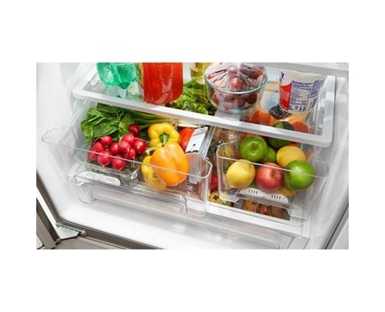 Réfrigérateur trois portes avec porte à deux battants amovible de 30 po, 19,7 pi³. avec distributeur externe d'eau avec filtration EveryDrop® Whirlpool - WRF560SEHV