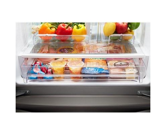 Réfrigérateur trois portes avec porte à deux battants amovible de 30 po, 19,7 pi³. avec distributeur externe d'eau avec filtration EveryDrop® Whirlpool - WRF560SEHV