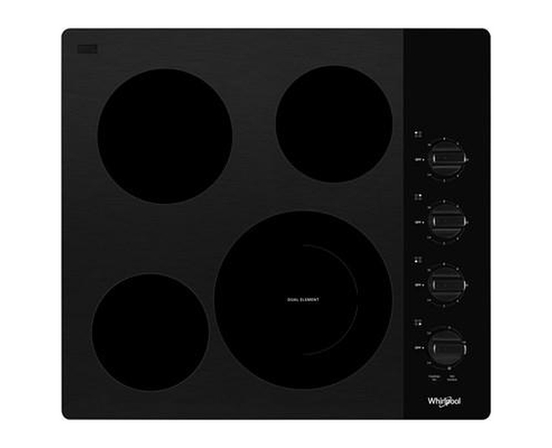 Table de cuisson encastrée électrique de 24 po avec élément FlexHeat™ Whirlpool - WCE55US4HB