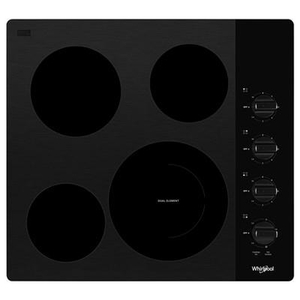 Table de cuisson encastrée électrique de 24 po avec élément FlexHeat™ Whirlpool - WCE55US4HB