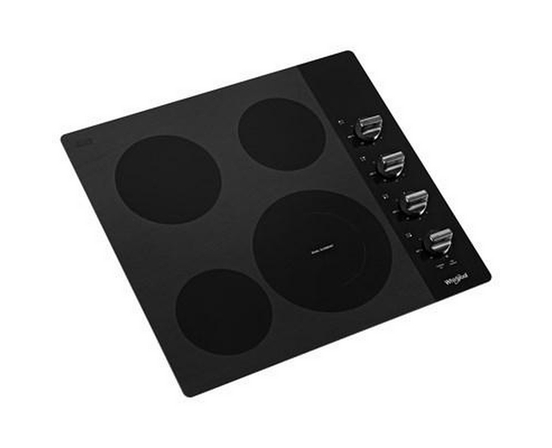 Table de cuisson encastrée électrique de 24 po avec élément FlexHeat™ Whirlpool - WCE55US4HB
