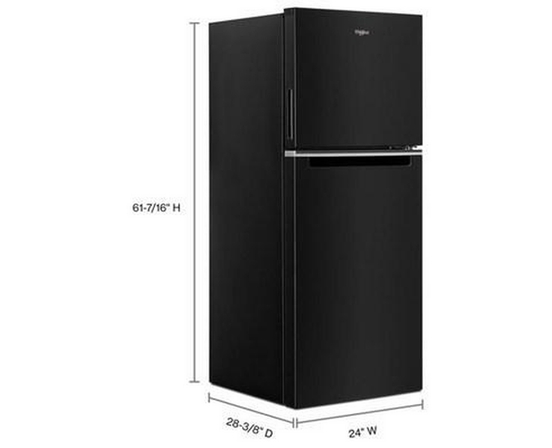 Réfrigérateur à congélateur supérieur à profondeur de comptoir de 24 po., 11,6 pi³ avec dégivrage automatique Whirlpool - WRT112CZJB
