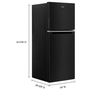Réfrigérateur à congélateur supérieur à profondeur de comptoir de 24 po., 11,6 pi³ avec dégivrage automatique Whirlpool - WRT112CZJB