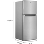 Réfrigérateur à congélateur supérieur à profondeur de comptoir de 24 po., 11,6 pi³ avec dégivrage automatique Whirlpool - WRT112CZJZ