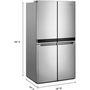 Réfrigérateur quatre portes avec porte à deux battants à profondeur de comptoir de 36 po., 19,4 pi³ avec contrôle de température personnalisé Whirlpool - WRQA59CNKZ