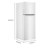 Réfrigérateur à congélateur supérieur amovible de 24 po., 12.9 pi³ Whirlpool - WRT313CZLW