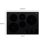 Table de cuisson encastrée électrique de 30 po. avec élément FlexHeat™ Whirlpool - WCE97US0KB