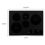 Table de cuisson encastrée électrique de 30 po. avec élément FlexHeat™ Whirlpool - WCE97US0KS