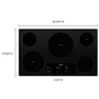 Table de cuisson encastrée électrique de 36 po. avec élément FlexHeat™ Whirlpool - WCE97US6KB